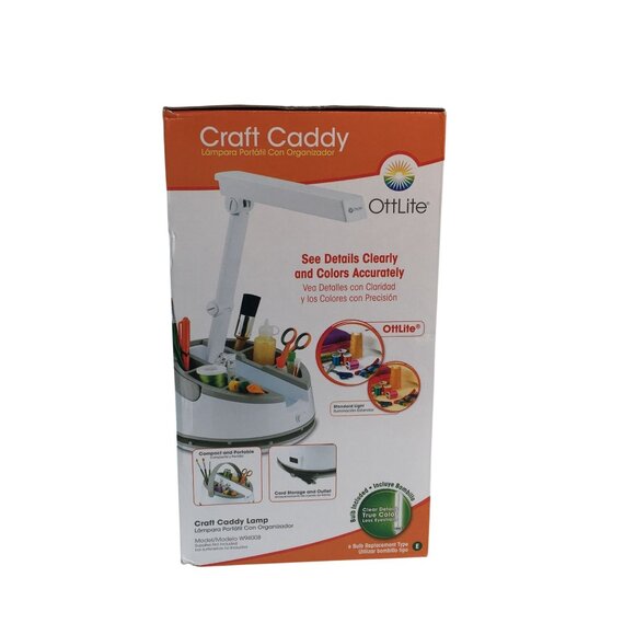 Ottlite Craft Caddy Lamp W94008 Craft Light Storage Organizer New - Picture 3 of 11